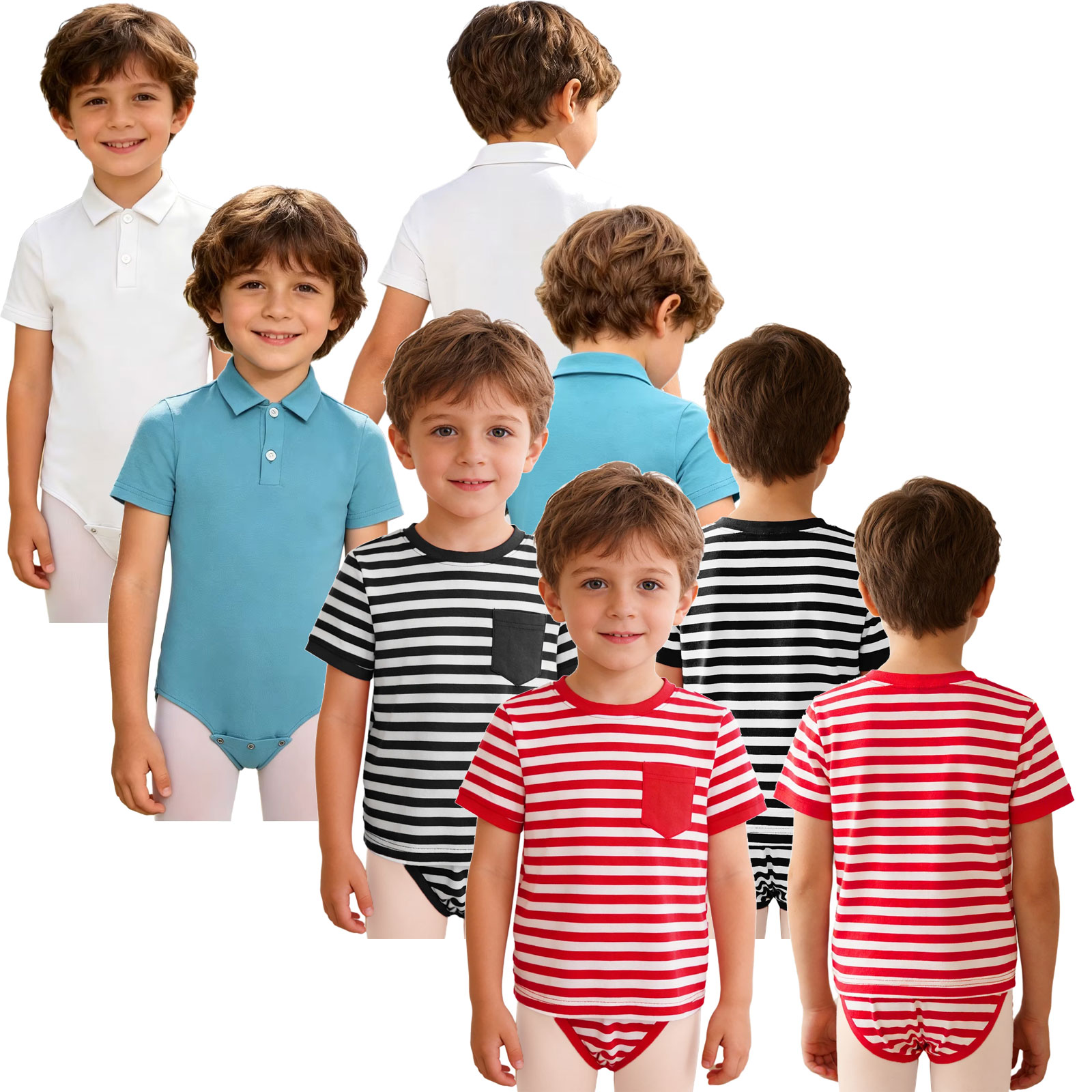 Summer Clothing Boys - Children Special Needs Adaptive Leotard Clothing
