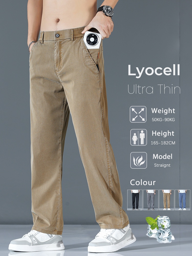 Summer Clothing Brands Men - Ultra-thin Lyocell Fashion Loose Casual Pants