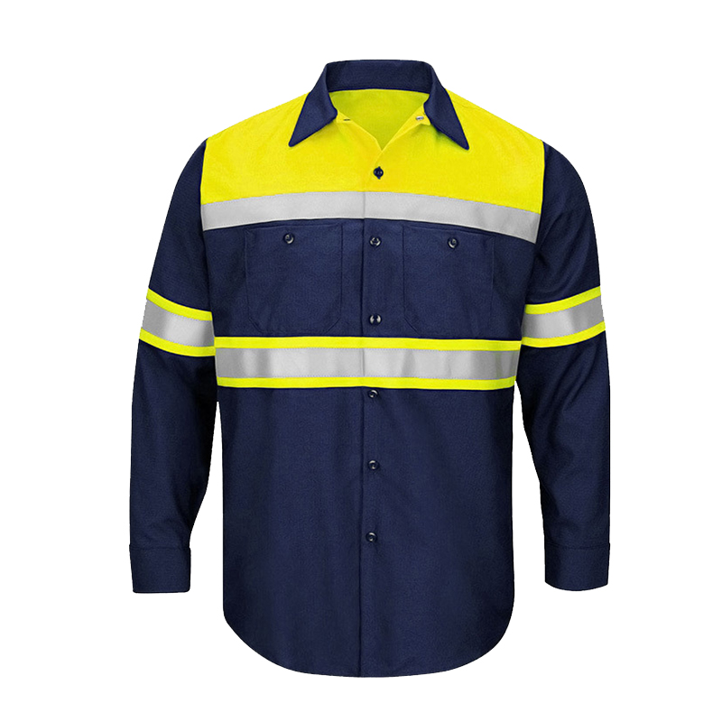 Summer Hi Vis Clothing - Men Shirt Long Sleeve 100% Cotton