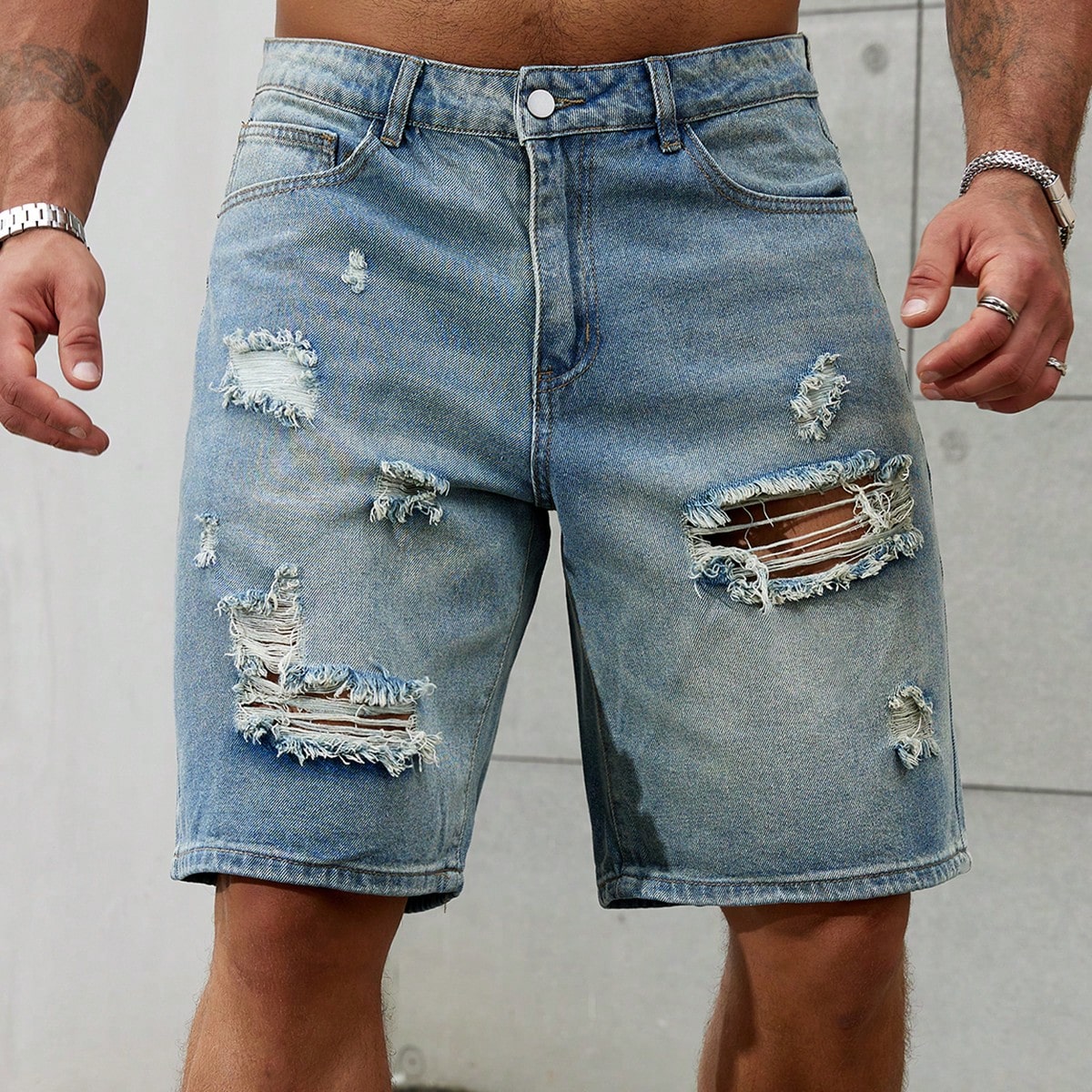 Summer Clothing Brands Men - New Fashion Mens Ripped Short Jeans