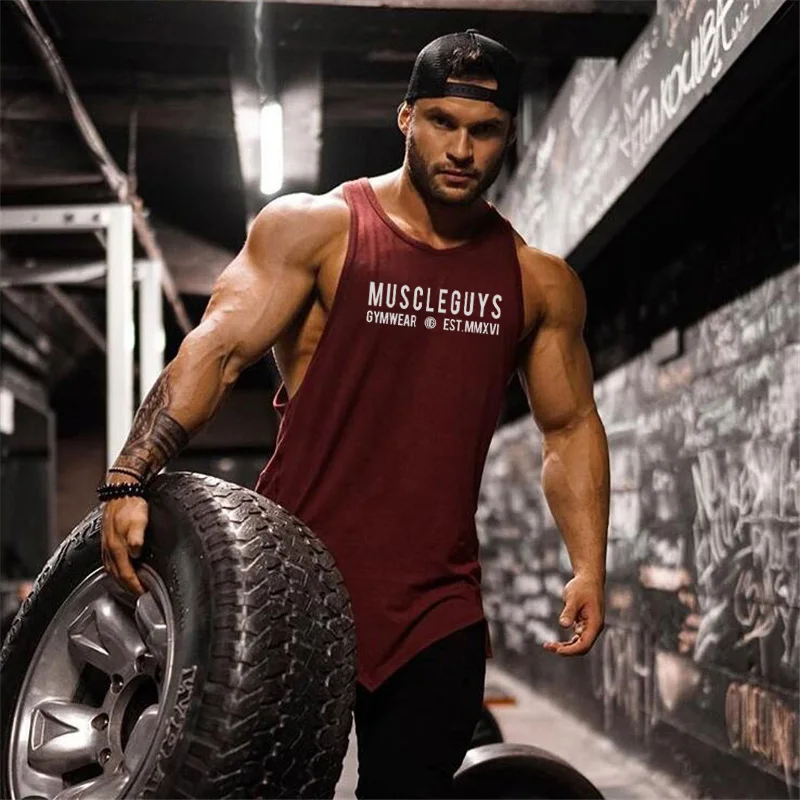 Summer Clothing Brands Men - Men's Summer Fitness Vest Casual O-neck