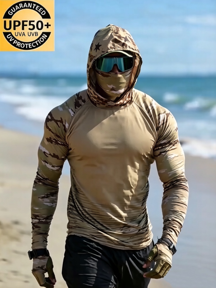 Summer Clothing Us - Men Tactical Camouflage Print Sun Protection
