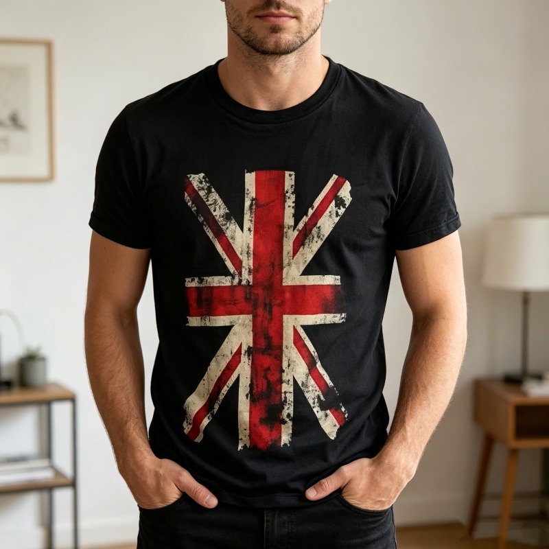 Union Jack Graphic Tshirt Vint - Summer Clothing Uk ulasan dan harga