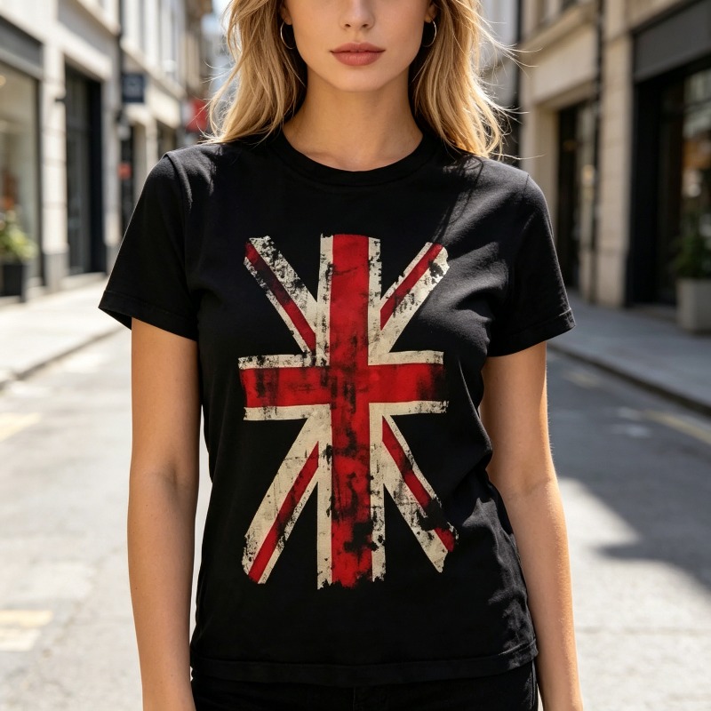 Union Jack Graphic Tshirt Vint - Summer Clothing Uk ulasan dan harga