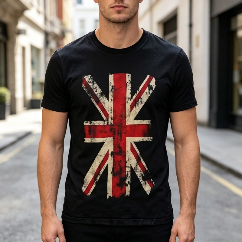 Union Jack Graphic Tshirt Vint - Summer Clothing Uk ulasan dan harga
