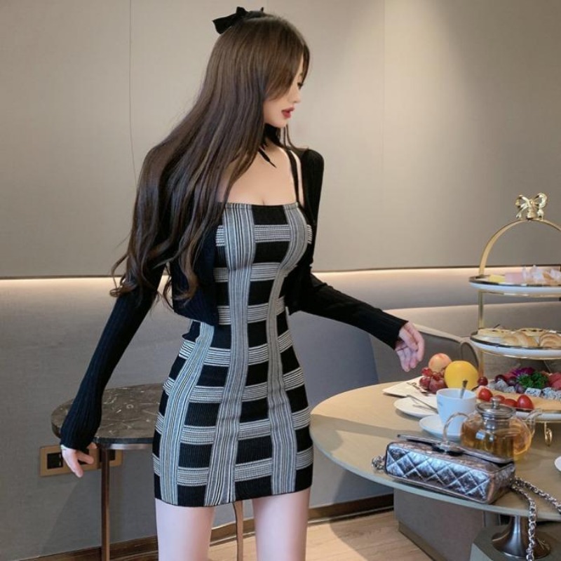 2 Pieces Sets for Women Knit L - Summer Clothing Vintage ulasan dan harga