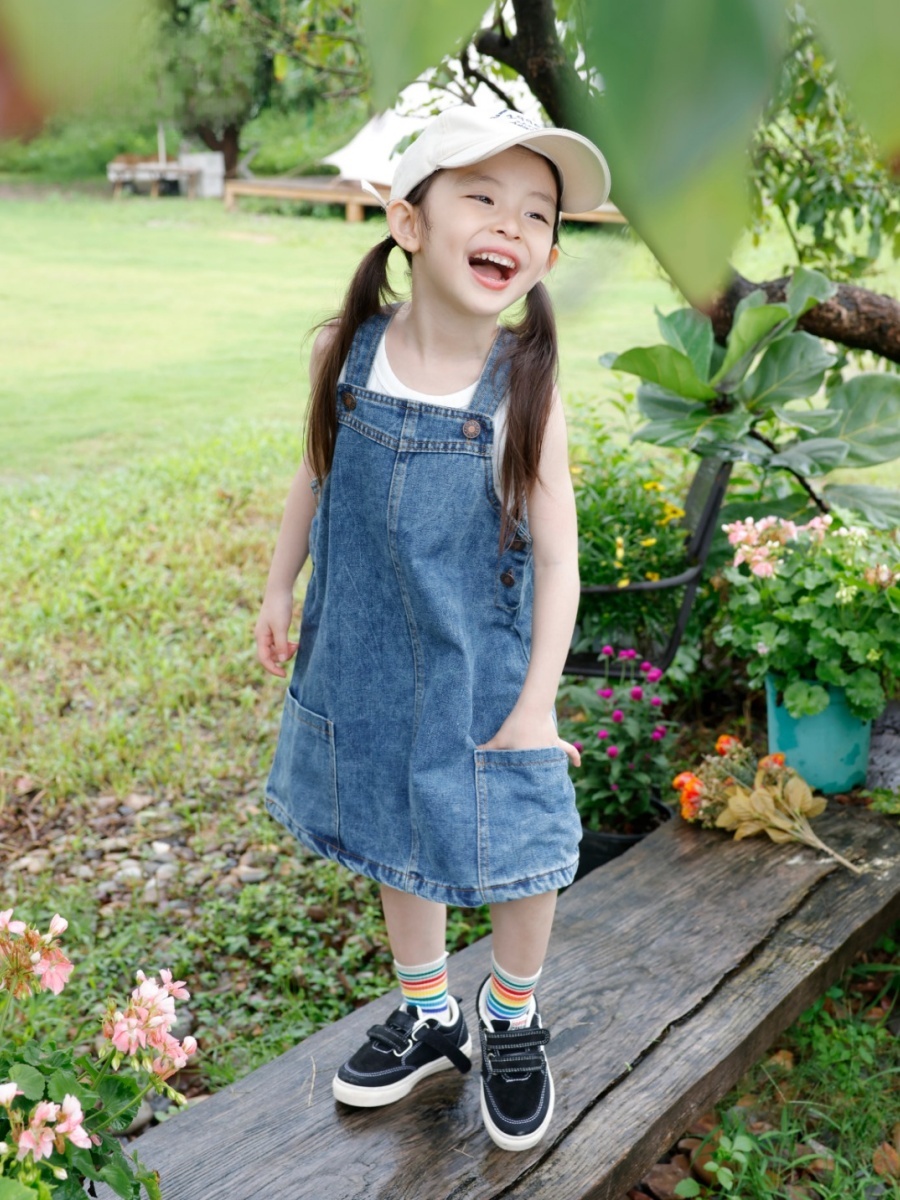 Girls Outdoor Camping Denim Ov - Vintage Summer Clothing Brand ulasan dan harga