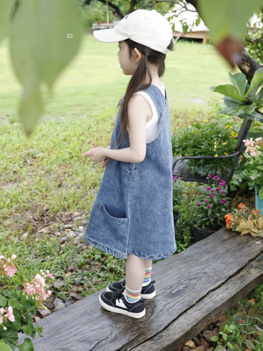 Girls Outdoor Camping Denim Ov - Vintage Summer Clothing Brand ulasan dan harga