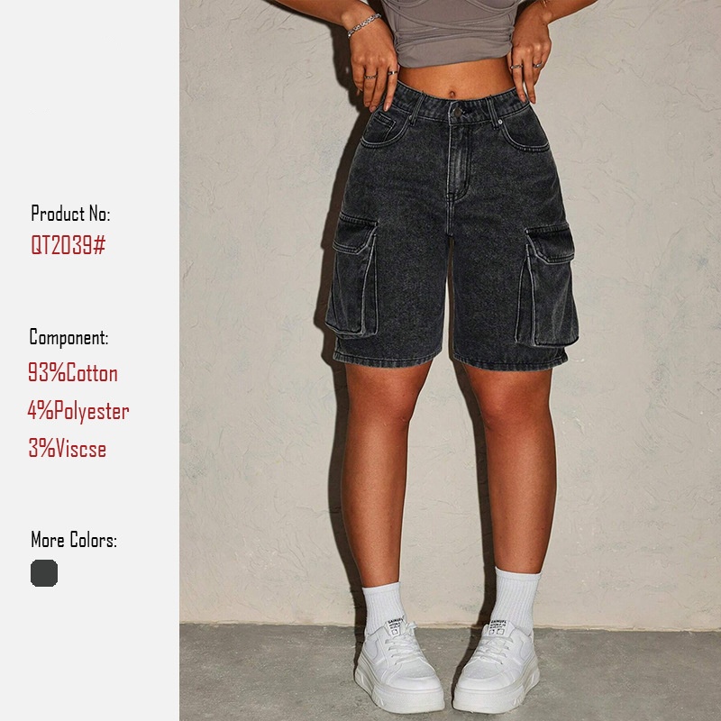 Women's Retro Denim Shorts Fiv - Summer Clothing Vintage ulasan dan harga