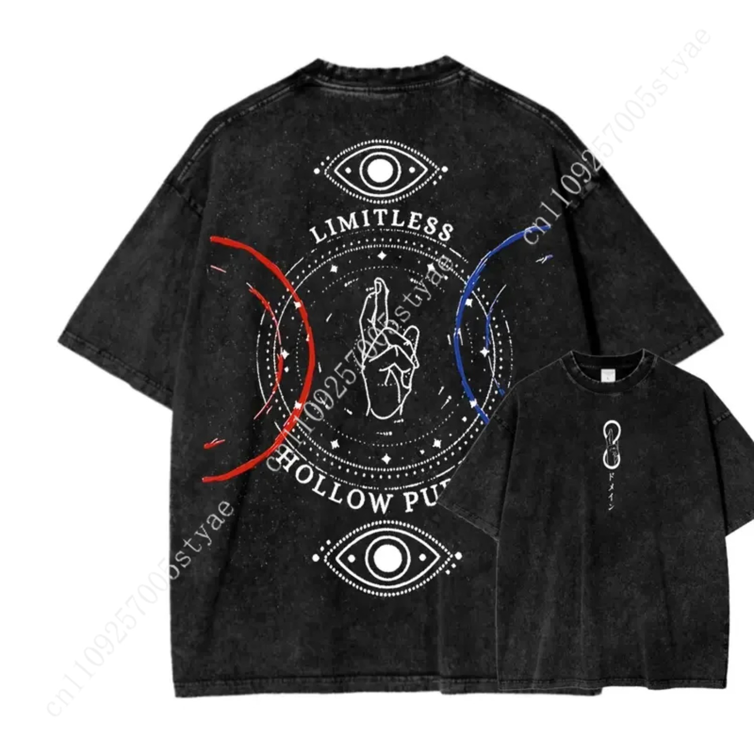 Anime  Gojo Satoru Print T-shi - Summer Clothing Vintage ulasan dan harga