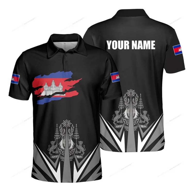 Custom Name Cambodia Flag Grap - Summer Clothing Boys ulasan dan harga