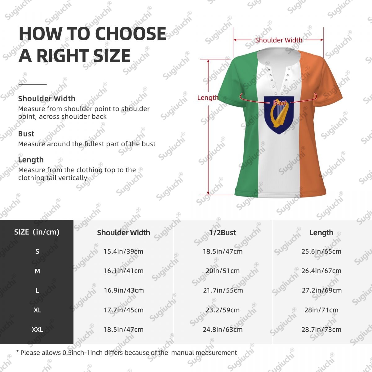 2025 Ireland Flag Sexy Deep V  - Ireland Summer Clothing ulasan dan harga