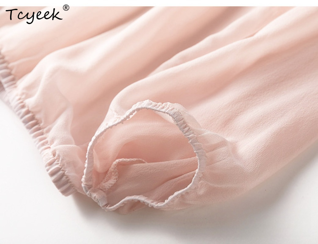 Tcyeek 100% Real Mulberry Silk - Summer Clothing Us ulasan dan harga