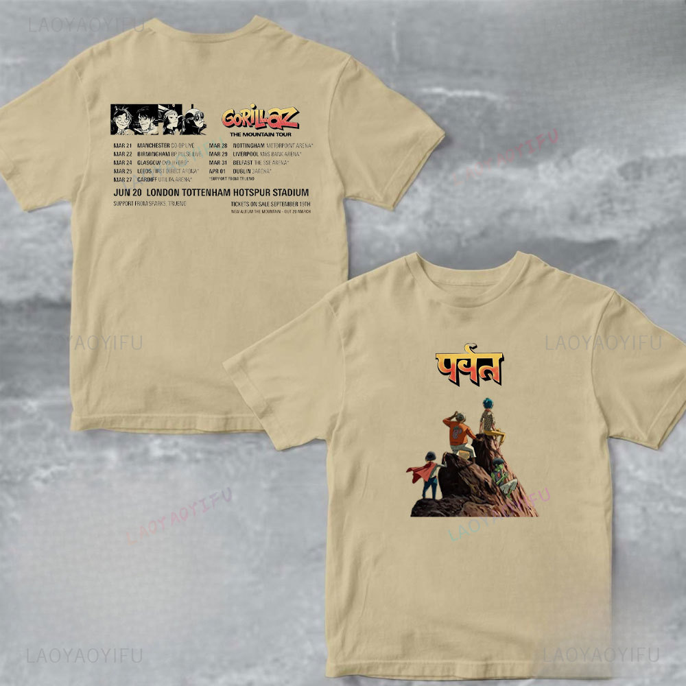 Unisex Cotton Tshirt Gorillaz  - Summer Clothing Uk ulasan dan harga