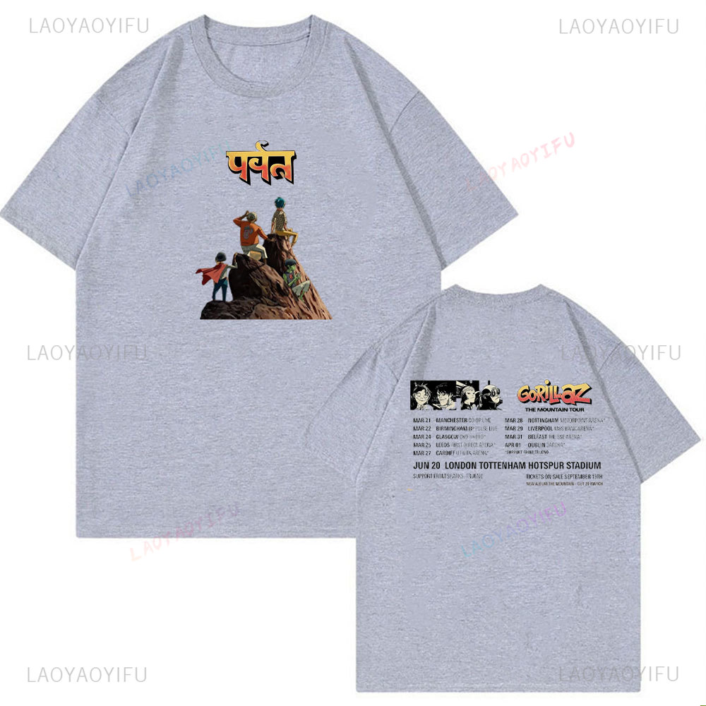 Unisex Cotton Tshirt Gorillaz  - Summer Clothing Uk ulasan dan harga