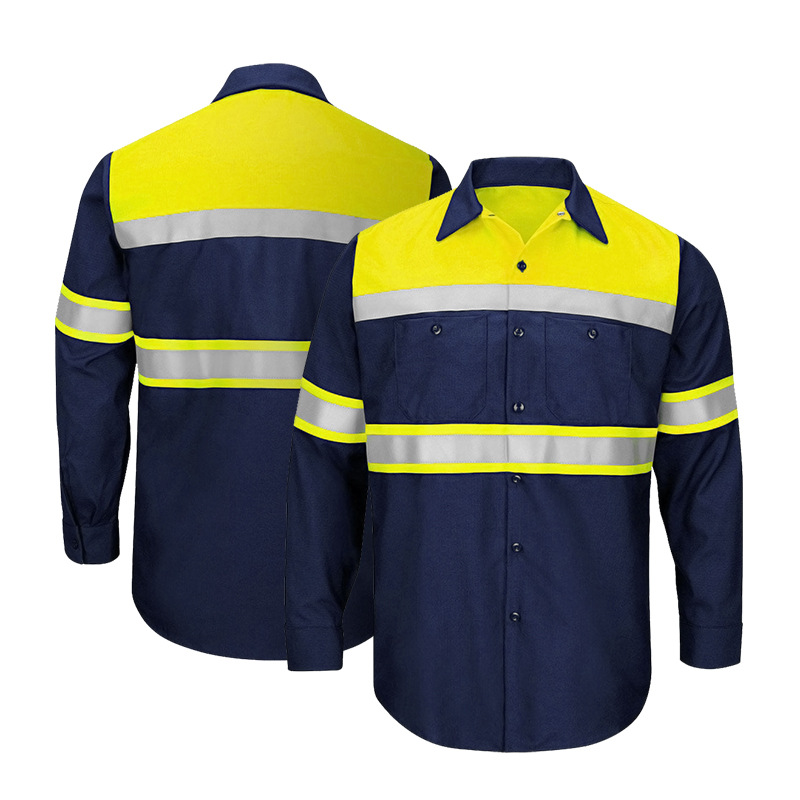 Men Shirt Long Sleeve 100% Cot - Summer Hi Vis Clothing ulasan dan harga