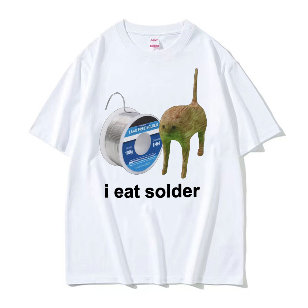 I Eat Solder Cursed Funny Cat  - Quality Summer Clothing For Women ulasan dan harga
