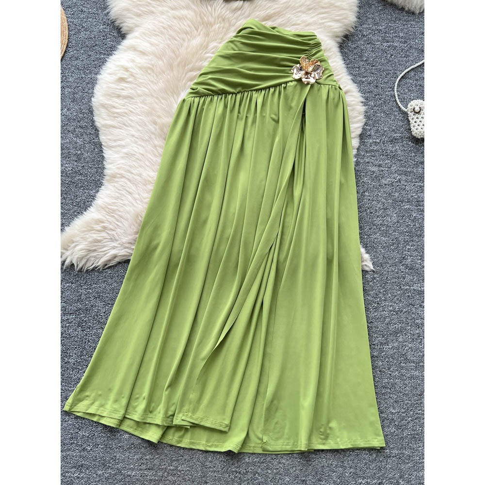 Chic vintage sleeveless split  - Summer Clothing Vintage ulasan dan harga