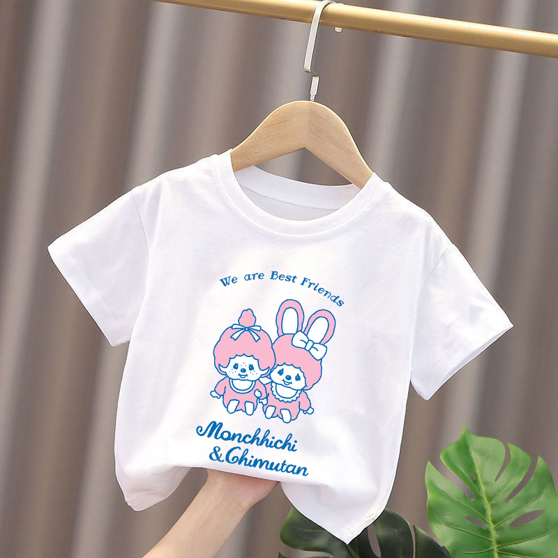 Monchhichi Kids T-shirts Anime - Summer Clothing Boys ulasan dan harga