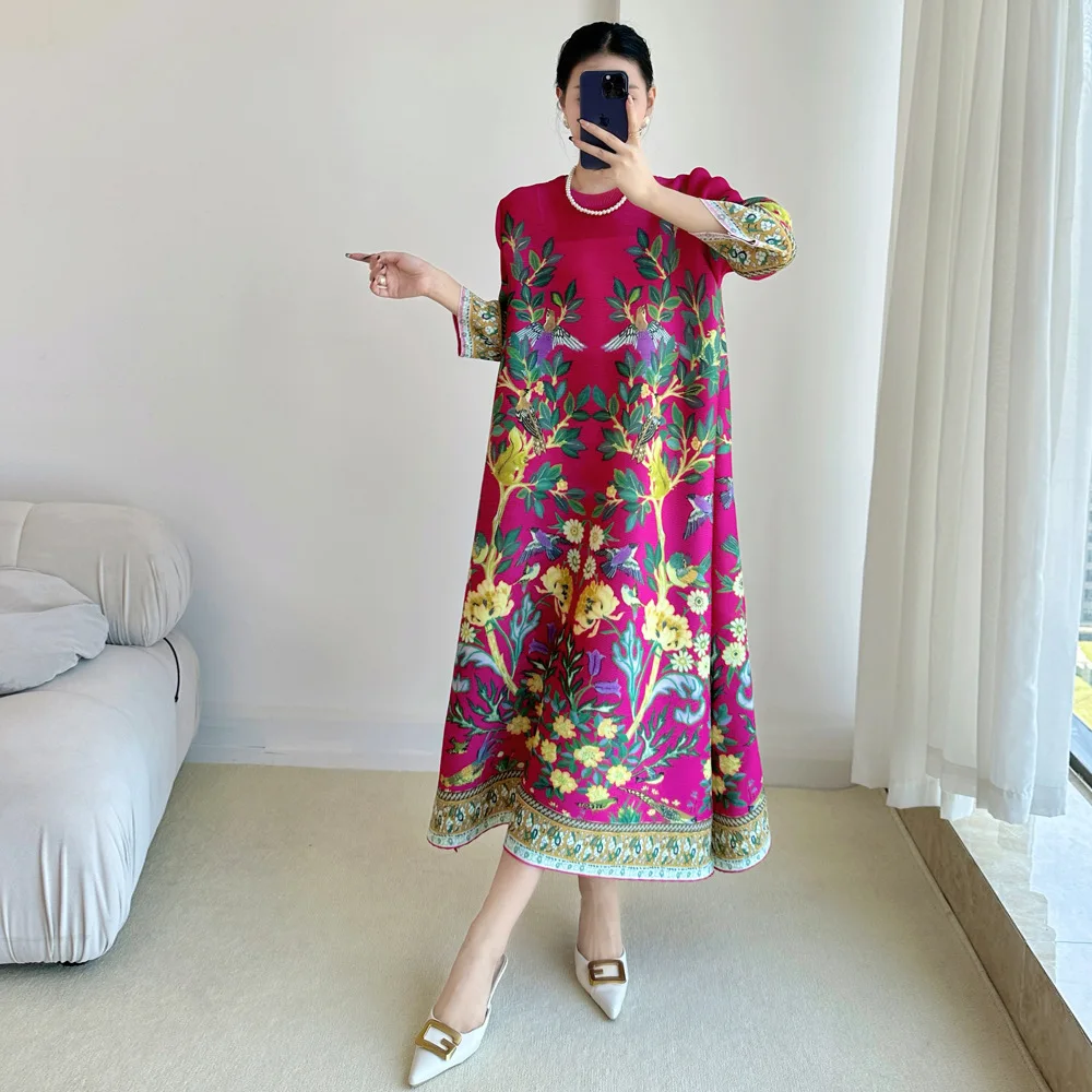 Miyake Vintage Print Dress Sev - Summer 2025 Clothing Essentials ulasan dan harga