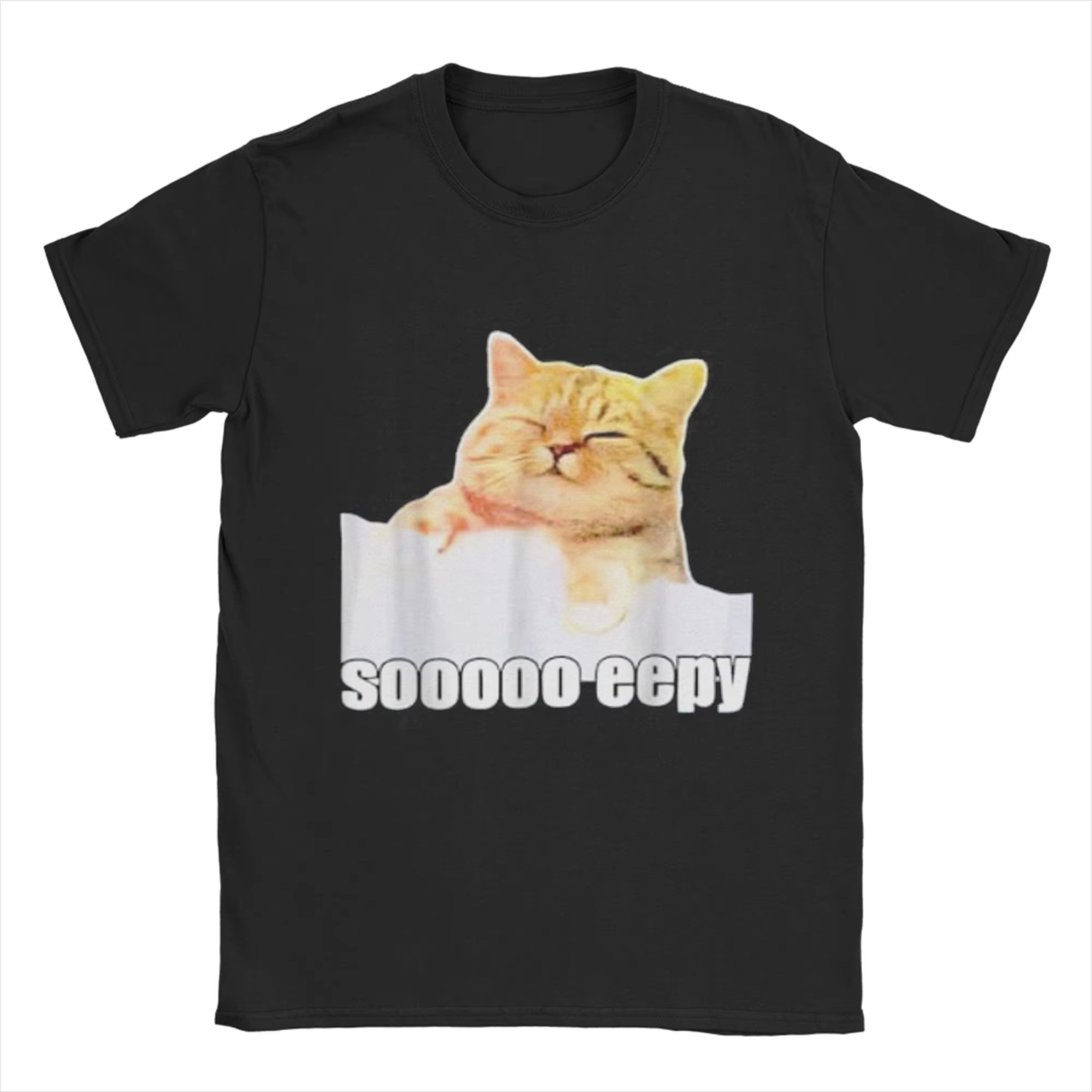 Men T-Shirt Eepy Cat Sleepy Ca - Summer Clothing Gif ulasan dan harga