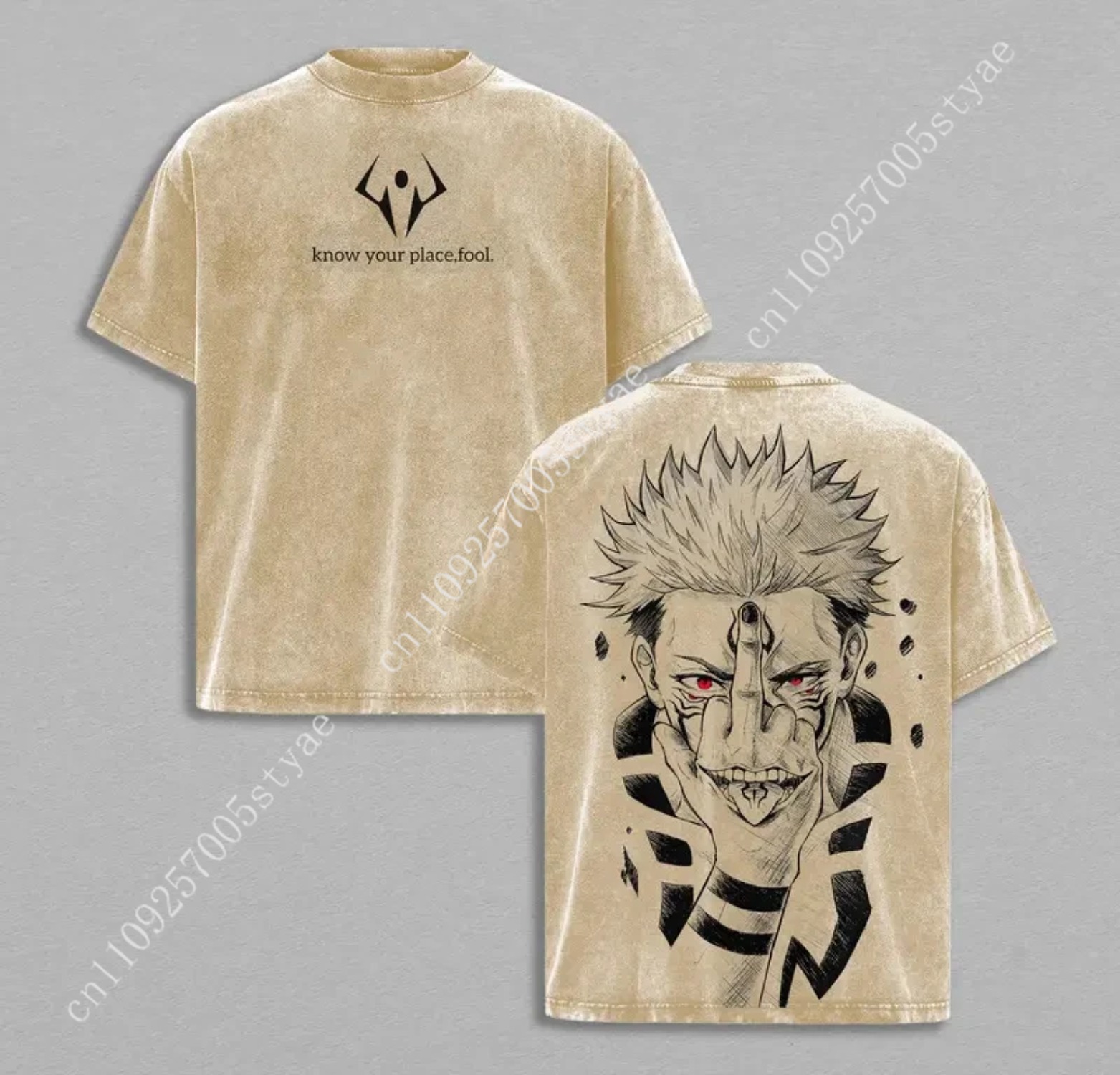 Anime  Ryomen Sukuna Graphic T - Summer Clothing Vintage ulasan dan harga