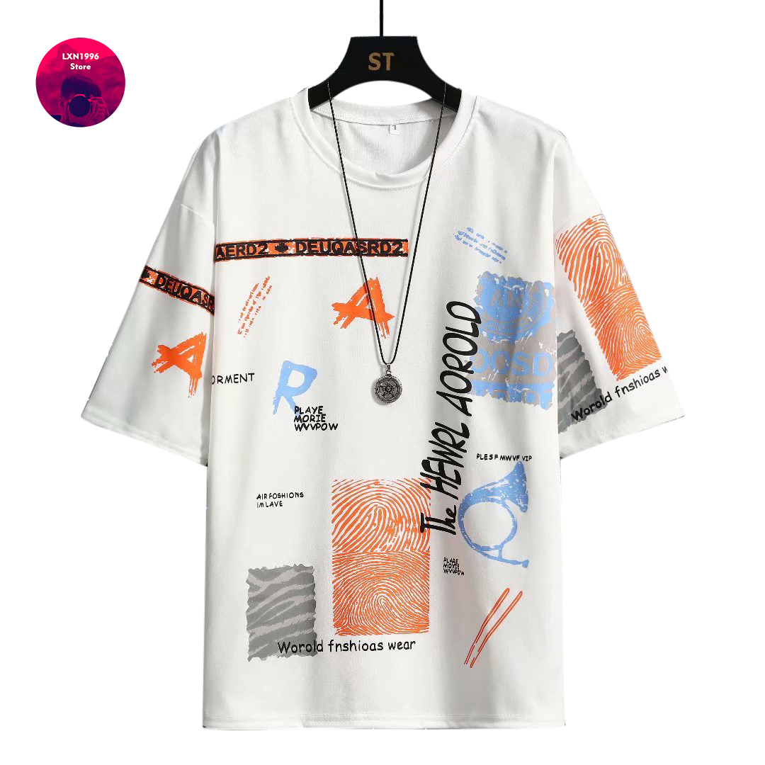 Men Harajuku Graphic Black Sum - Vintage Summer Clothing Brand ulasan dan harga