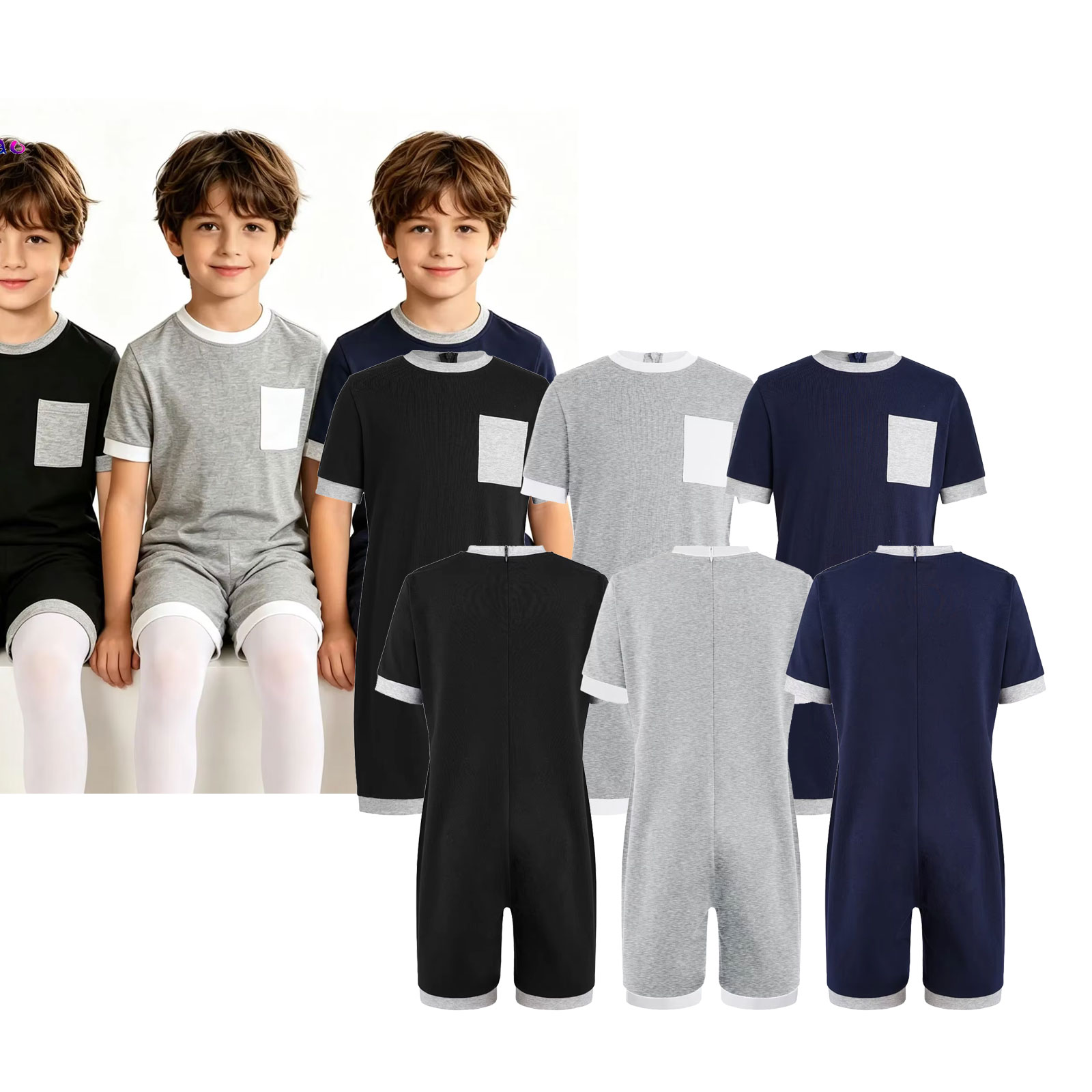 3Pcs Unisex Kids Special Needs - Summer Clothing Boys ulasan dan harga