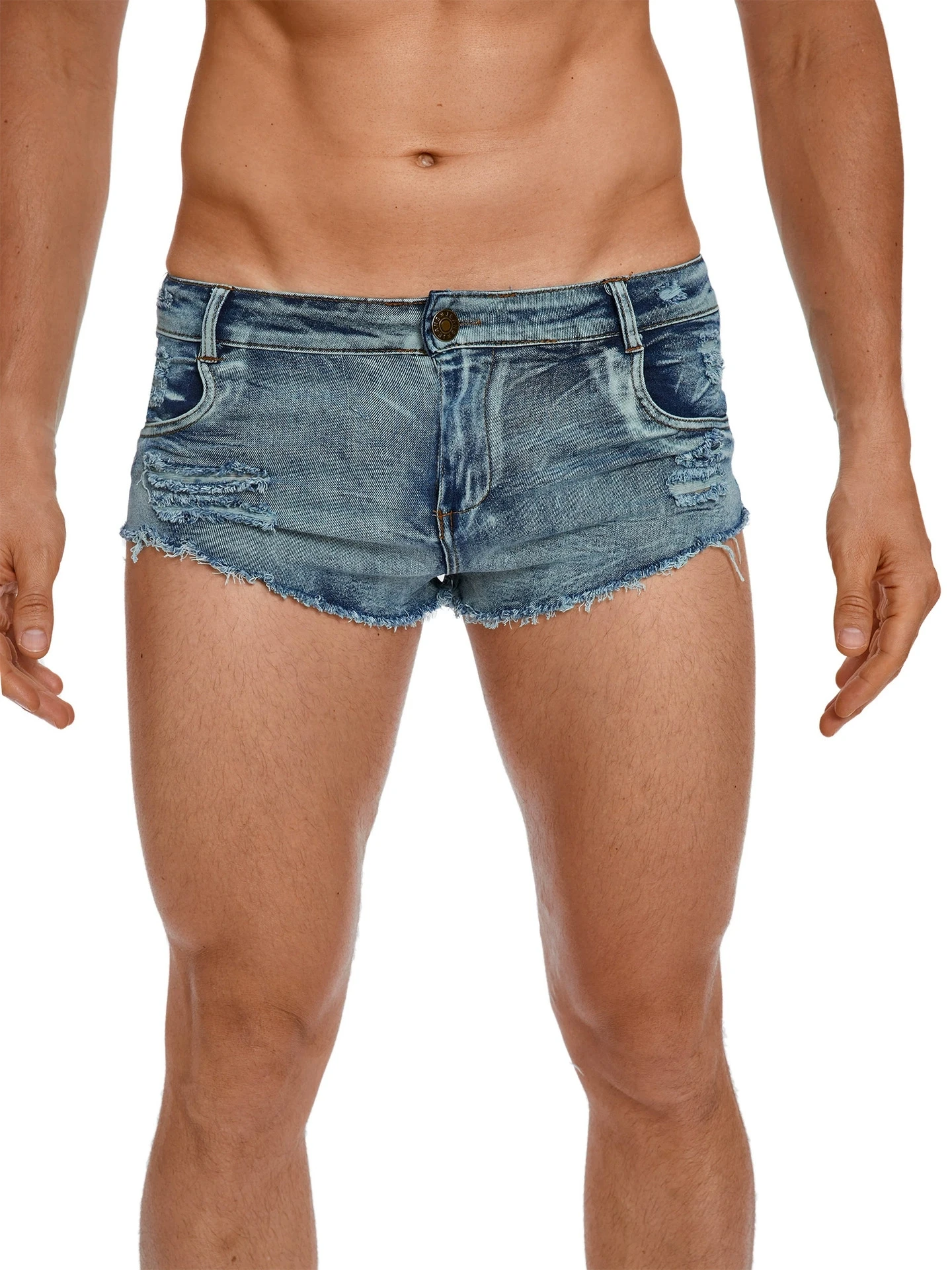 Men's Low Waist Jeans Shorts F - Summer Clothing Vintage ulasan dan harga
