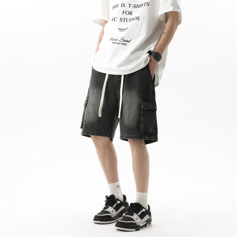 Summer Men's Denim Shorts Retr - Summer Clothing Brands Men ulasan dan harga